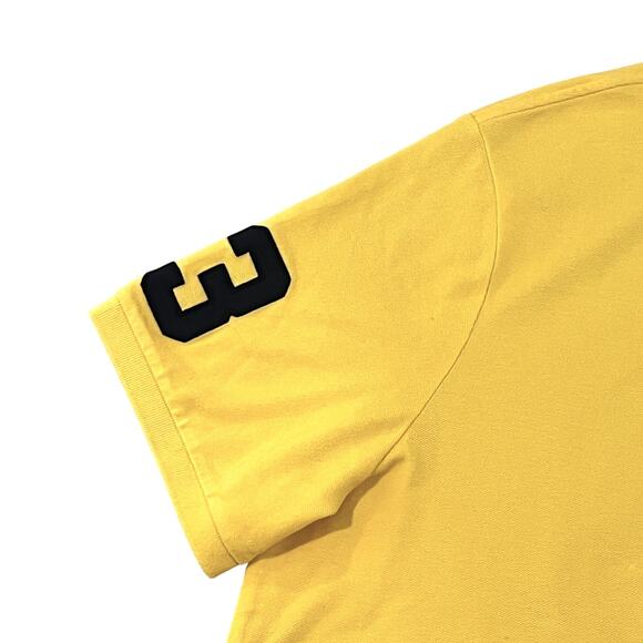 Men’s Polo Ralph Lauren Triple Pony Custom Slim Fit Yellow Polo Shirt Size XL - Picture 7 of 13